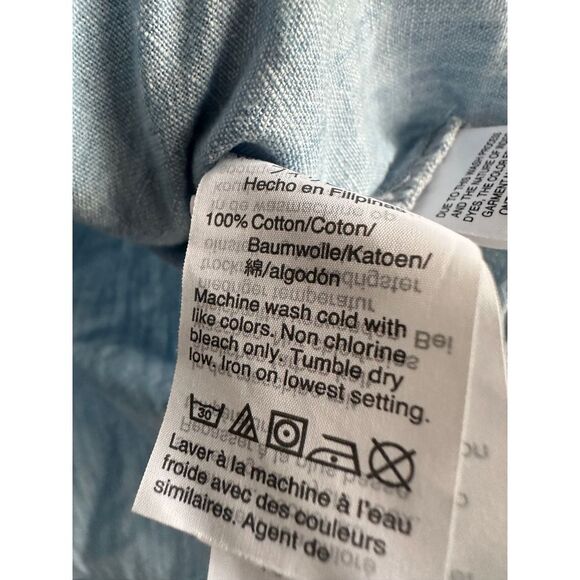 Madewell Denim Chambray Camisole Tie Tank Top Size 2 100% Cotton - Picture 4 of 4